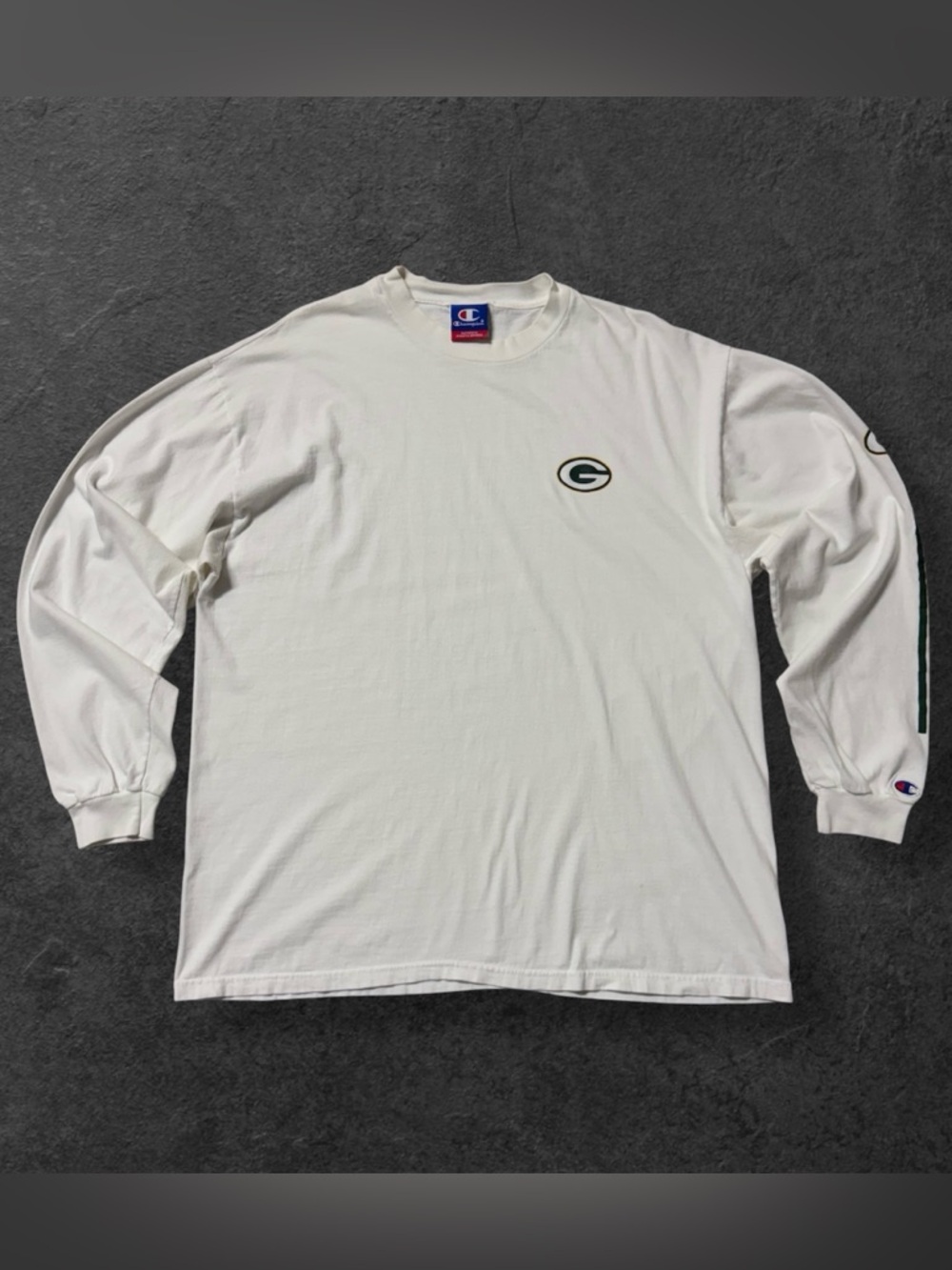 Champion Green Bay Packers White Long Sleeve Shirt